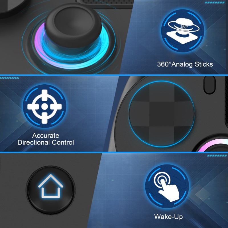 Gamepad Tay Game Không dây Bluetooth CM58 hall effect cho máy tính - điện thoại - máy tính bảng hàng nhập khẩu