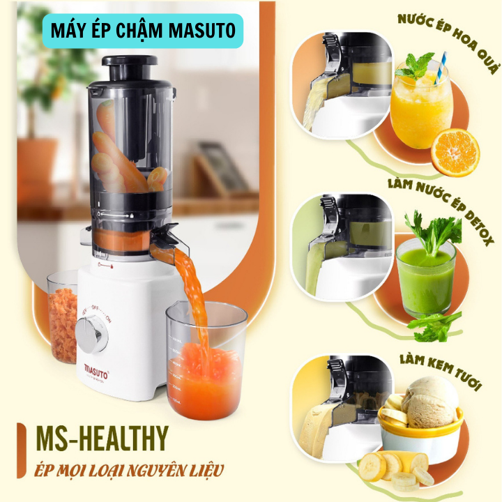 Máy Ép Chậm Trái Cây Sothing Masuto MS HEALTHY, Ép Nguyên Quả, Kiệt Bã, Dung Tích 0,6L- Hàng chính hãng