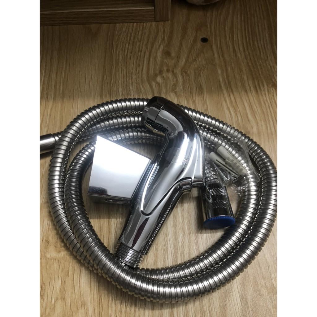 Bộ vòi xịt vệ sinh đầu lươn áp lực nước cao siêu bền mạ Niken và Chrome nhiều lớp