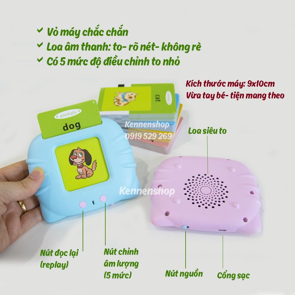 Máy đọc thẻ flashcard Tiếng Anh 224 từ vựng không sóng điện từ