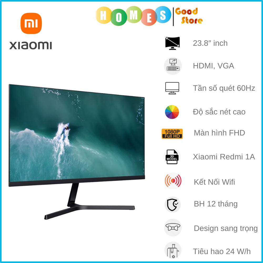 Màn Hình Xiaomi Redmi 1A 24 Inch 75 Hz FHD Chơi Game Học Tập Thoải Mái - Hàng Nhập Khẩu