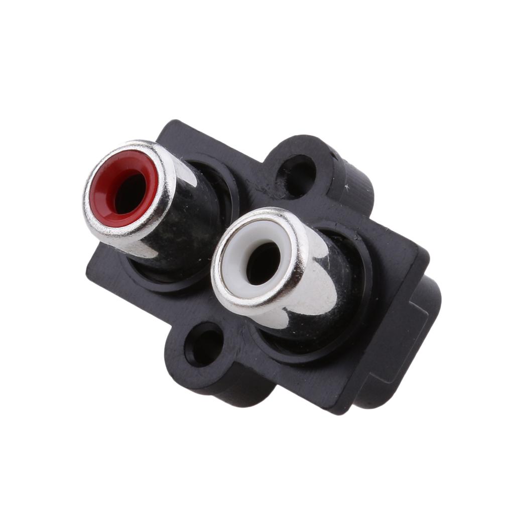 10 Pieces PCB Mount AV Concentric Outlet 2 RCA Female Socket Connector Board