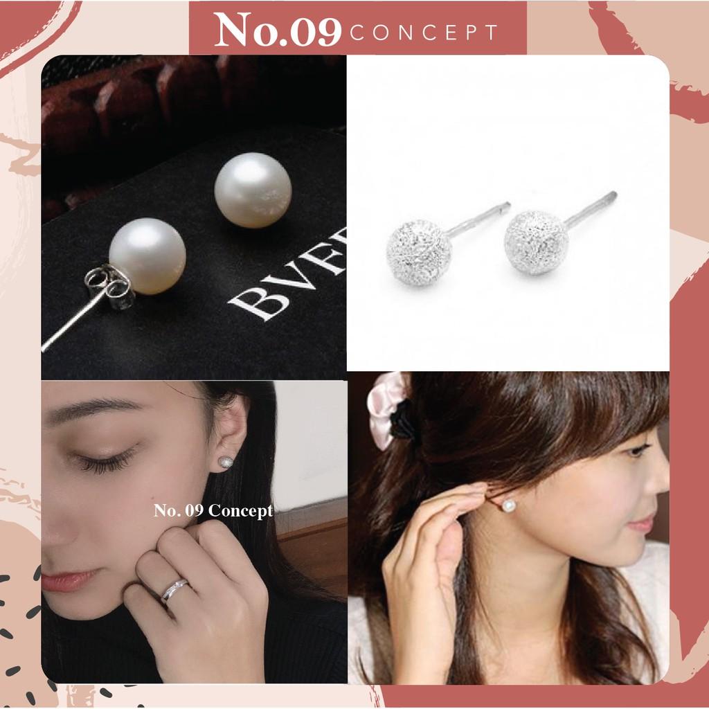Bông tai nữ Hàn Quốc hạt nhỏ nhắn xinh xắn khuyên tai đơn giản thời trang VIDEO THẬT KT007 KT011 - Hạt nhũ