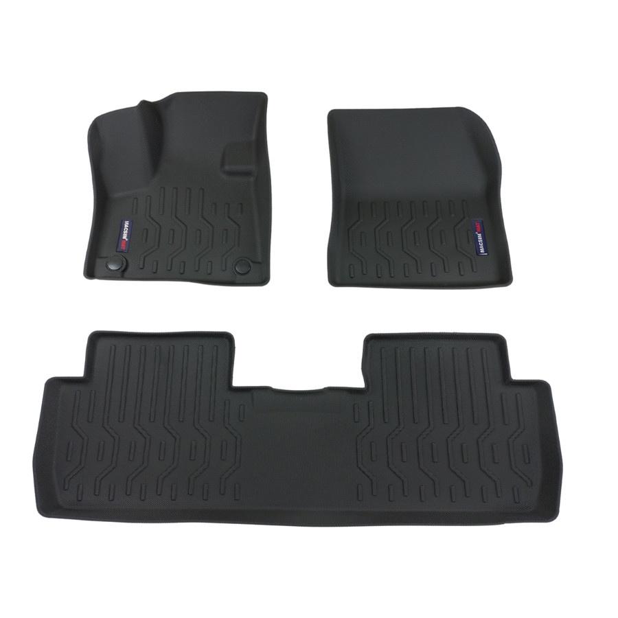 Thảm lót sàn xe ô tô Peugeot 5008 2017 - nay Nhãn hiệu Macsim chất liệu nhựa TPV cao cấp màu đen(FDW) 2 hàng ghế