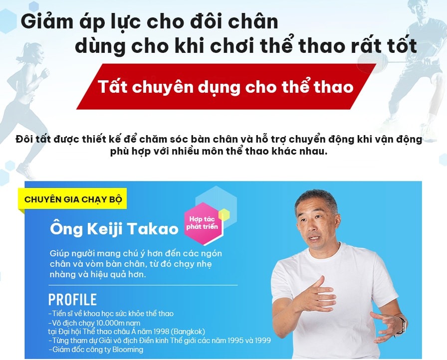 Tất/ Vớ Phiten 5 Toe Socks (socking)