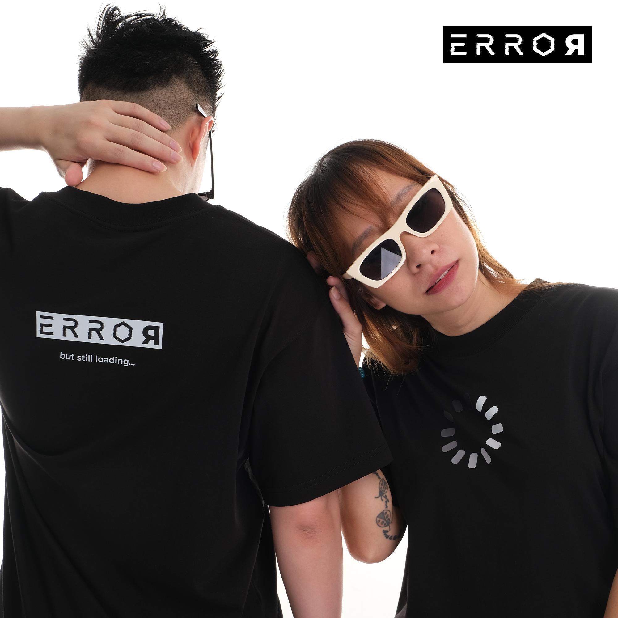 Áo Phông Oversize Nam Nữ Cặp Đôi Still Loading Local Brand Error Cotton 100% Basic Màu Đen Vải Mát Không Co Rút Sau Giặt