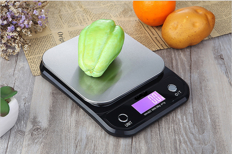 Cân nhà bếp 10kg/0,1g chống nước nhẹ