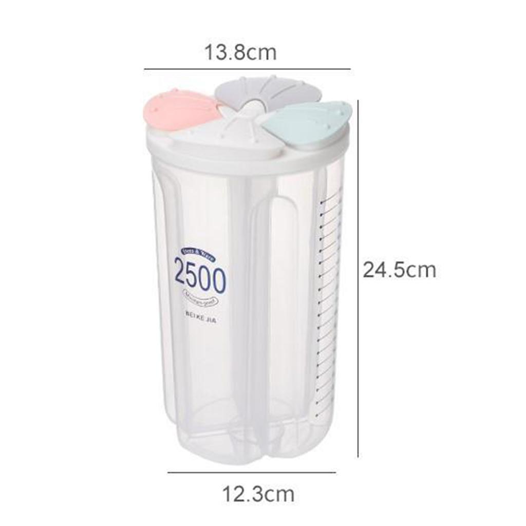 2Pcs Kitchen Transparent Household Sealed Food Storage Containers Tank for