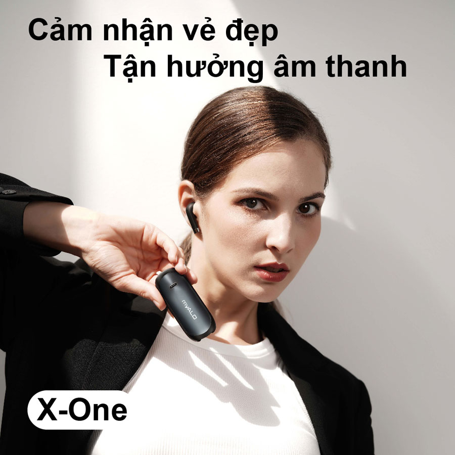 Tai nghe không dây myALO X-One: tai nghe Bluetooth 5.3 | Pin 23 giờ | Chống nước IPX4 | Điều khiển cảm ứng thông minh | Thiết kế trượt mở độc đáo đạt giải thưởng IF Design Award 2022 | Hàng chính hãng