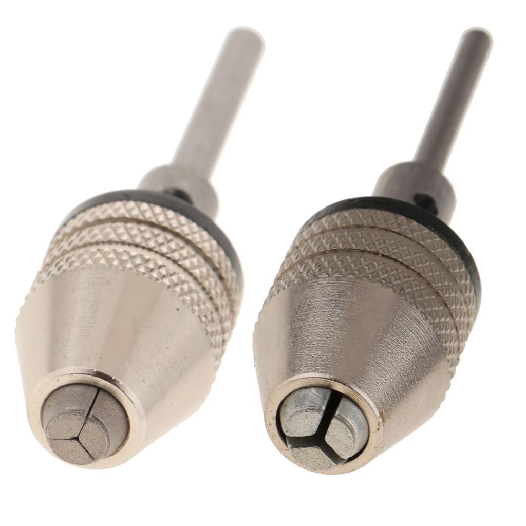 Pack of 2 | 0.3-3.4mm 2.35mm 3mm Drill Chuck Screwdriver Adaptor Hex Shank | Quick Release Drill Chuck Adapter Converter