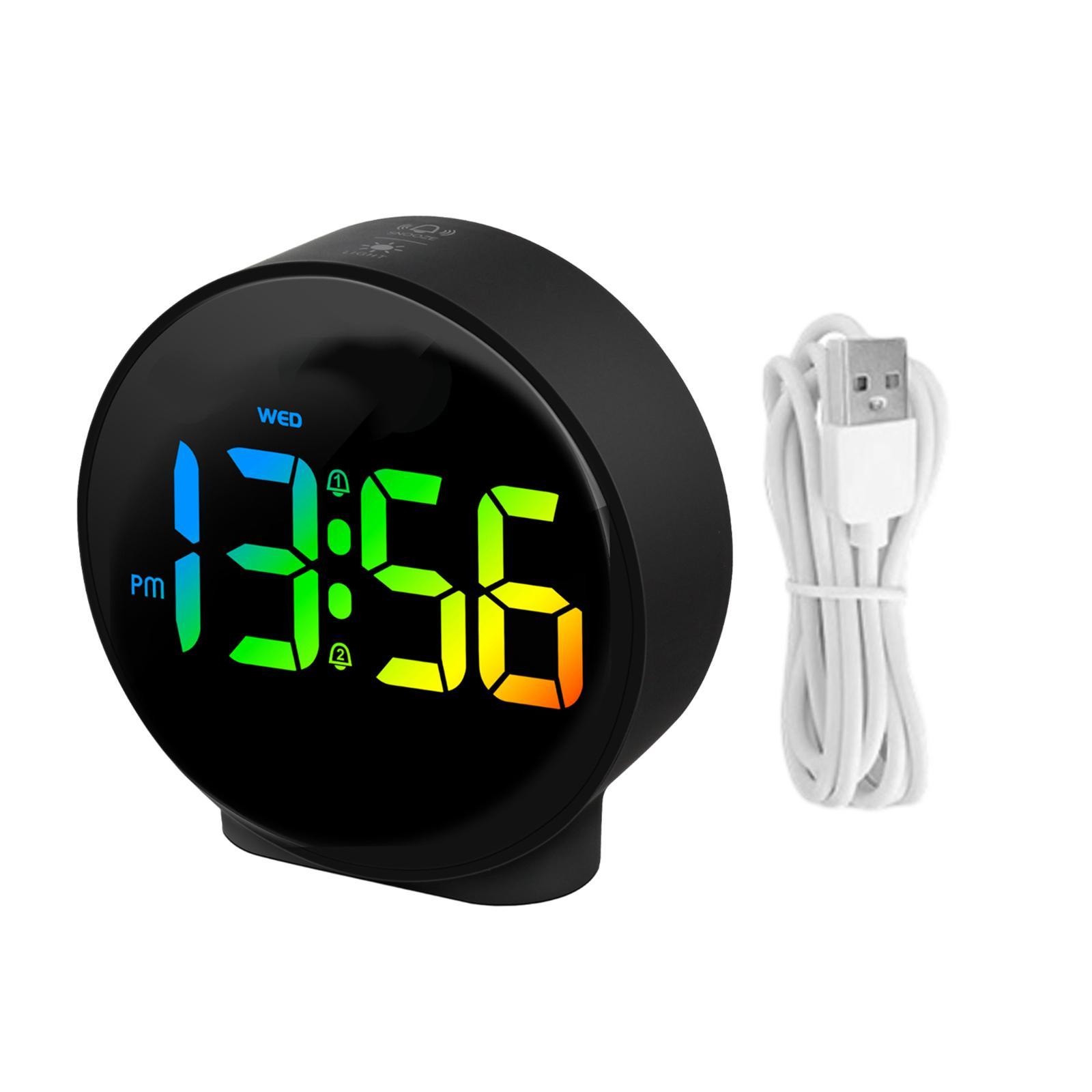 Digital Alarm Clock Table Clock Mirror Desk Clock ,Gift Memory Function Bedroom Bedside Clock LED Digital Table Clocks for Home, Office, Adults