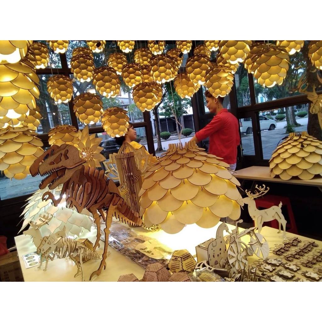 Đèn treo gỗ phòng ăn