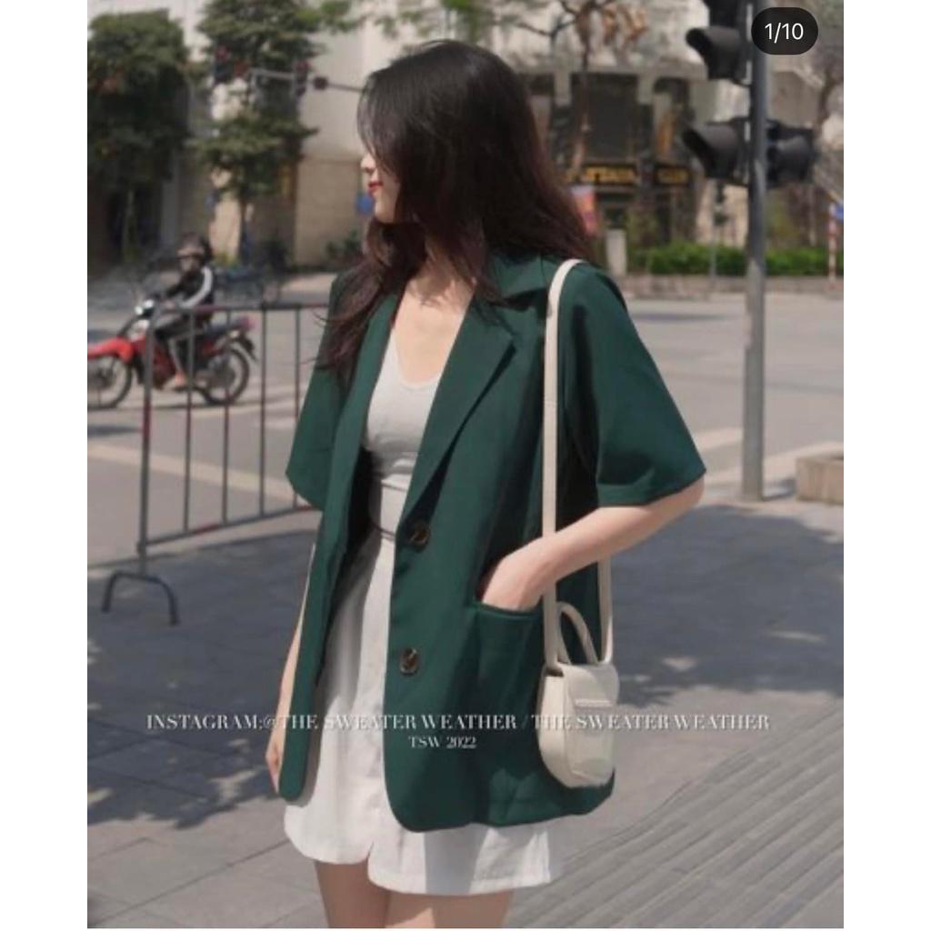 Áo blazer cộc tay