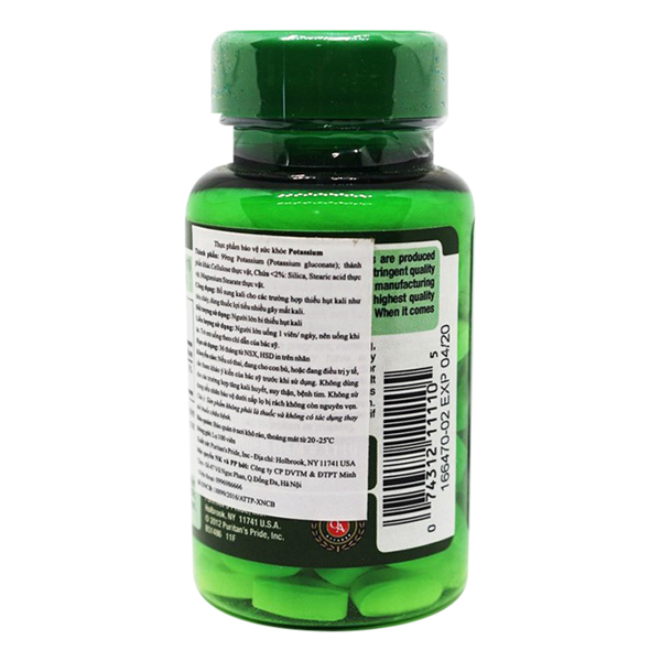 Thực Phẩm Chức Năng - Viên Uống Bổ Sung Kali Puritan'S Pride Potassium Citrate (100 Viên)