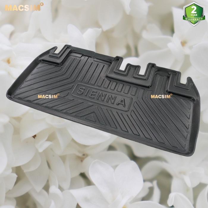 Thảm lót cốp Toyota Sienna 2014-2020  nhãn hiệu Macsim chất liệu tpv cao cấp màu đen hàng loại 2