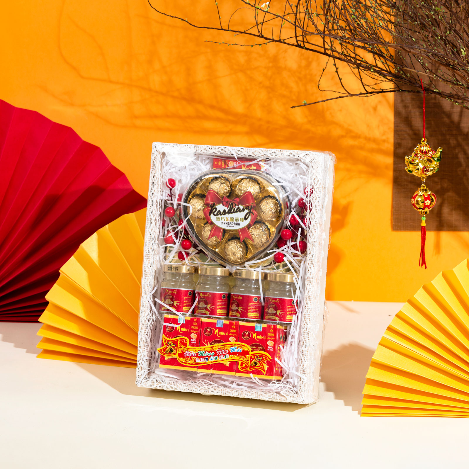 HỘP QUÀ TẾT YẾN SÀO NHÂN VIỆT 2026 - XUÂN TÀI LỘC MÃ ĐÁO THÀNH CÔNG