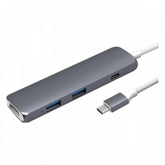 Cổng Chuyển HYPERDRIVE USB TYPE-C HUB WITH 4K HDMI SUPPORT FOR 2016 MACBOOK PRO &amp; 12″ MACBOOK, SURFACE GRAY - GN22B - HÀNG CHÍNH HÃNG