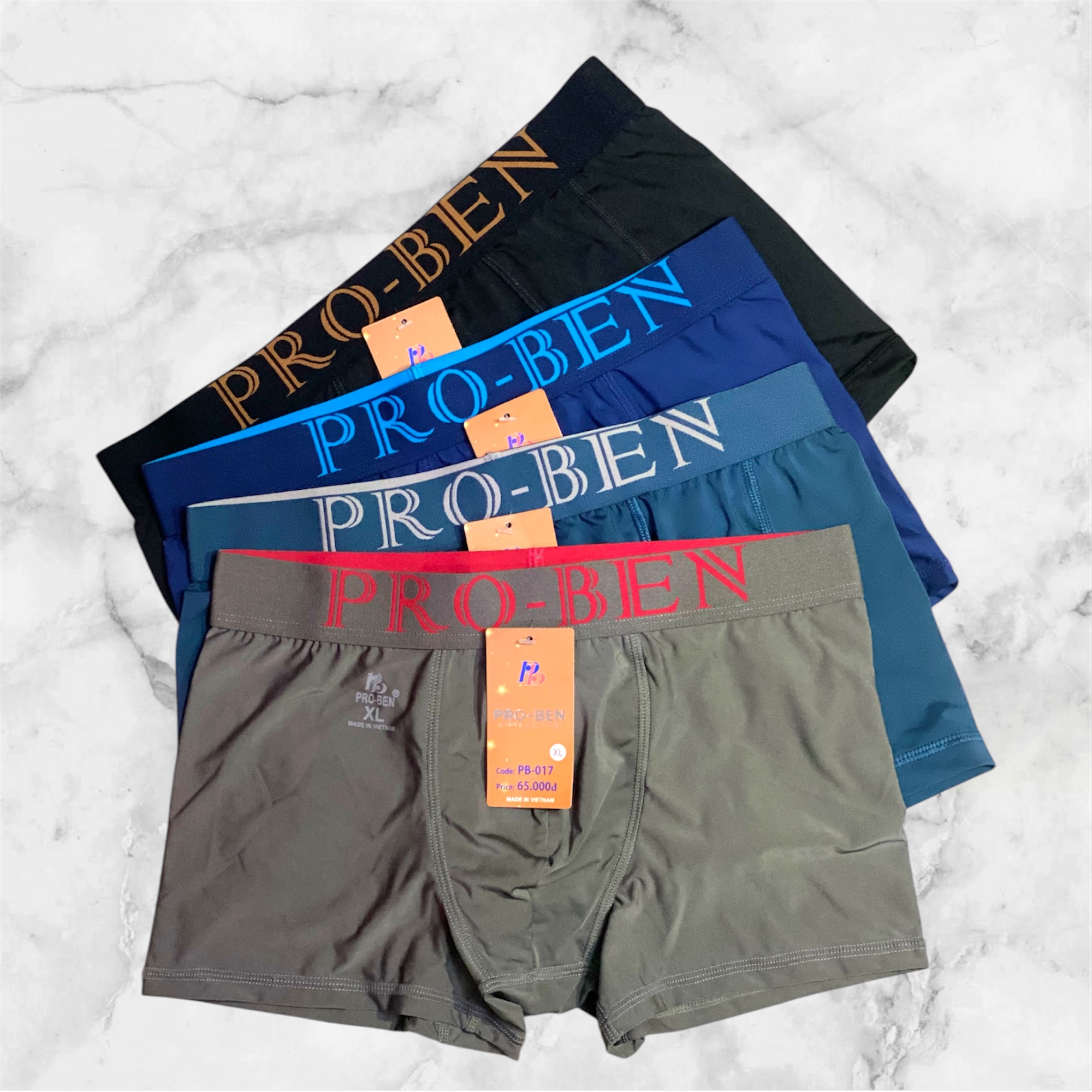 Quần lót đùi nam Boxer thun lạnh lưng to Proben PB17