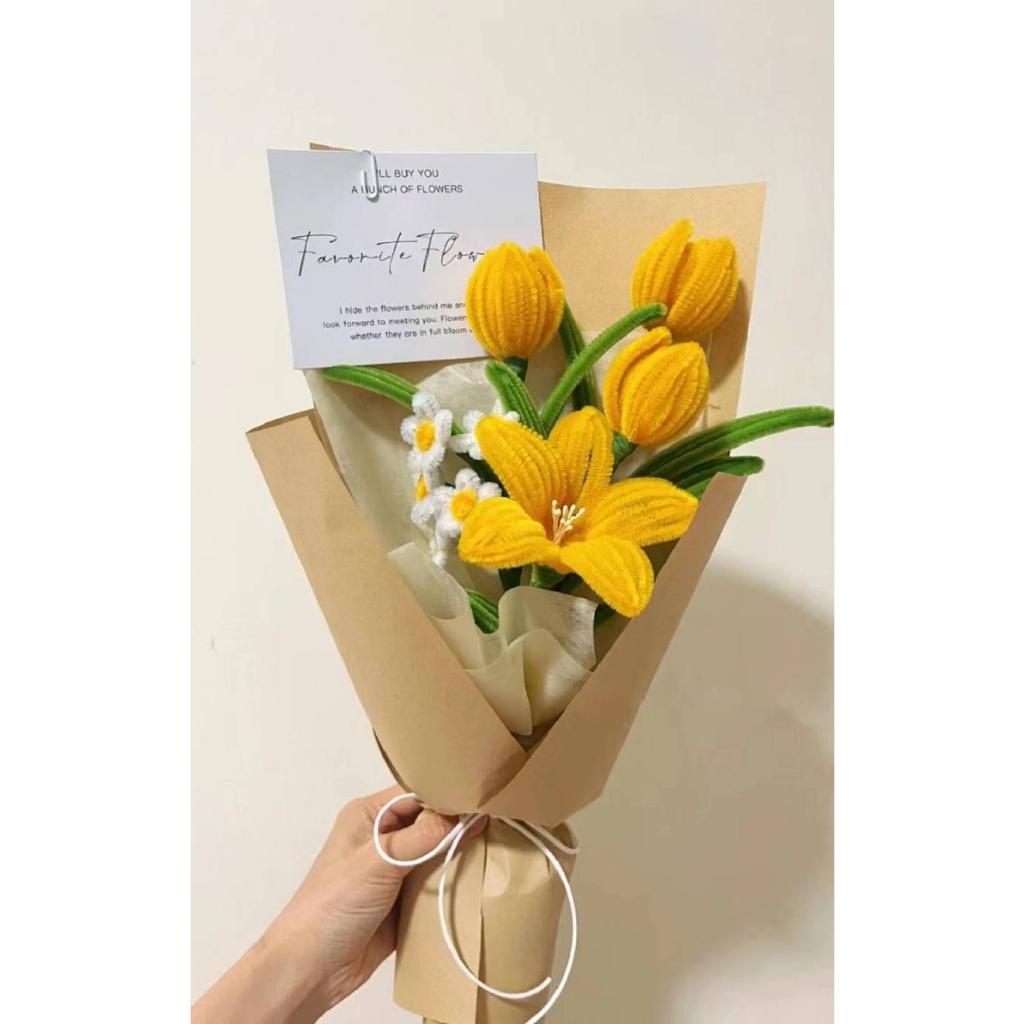 Bộ nguyên liệu làm hoa tulip kẽm nhung