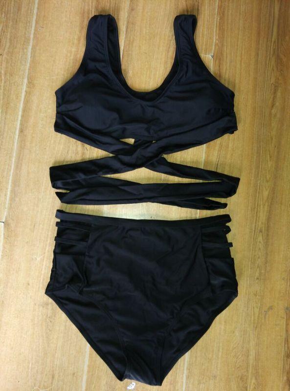 Bộ Bikini Lưng Cao Dày Plus Size Phong Cách Âu Mỹ Cho Nữ # Y02