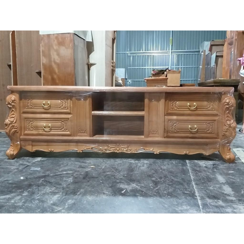 Kệ tivi Xoan Đào Tân Cổ Điển 2m đến 2m2