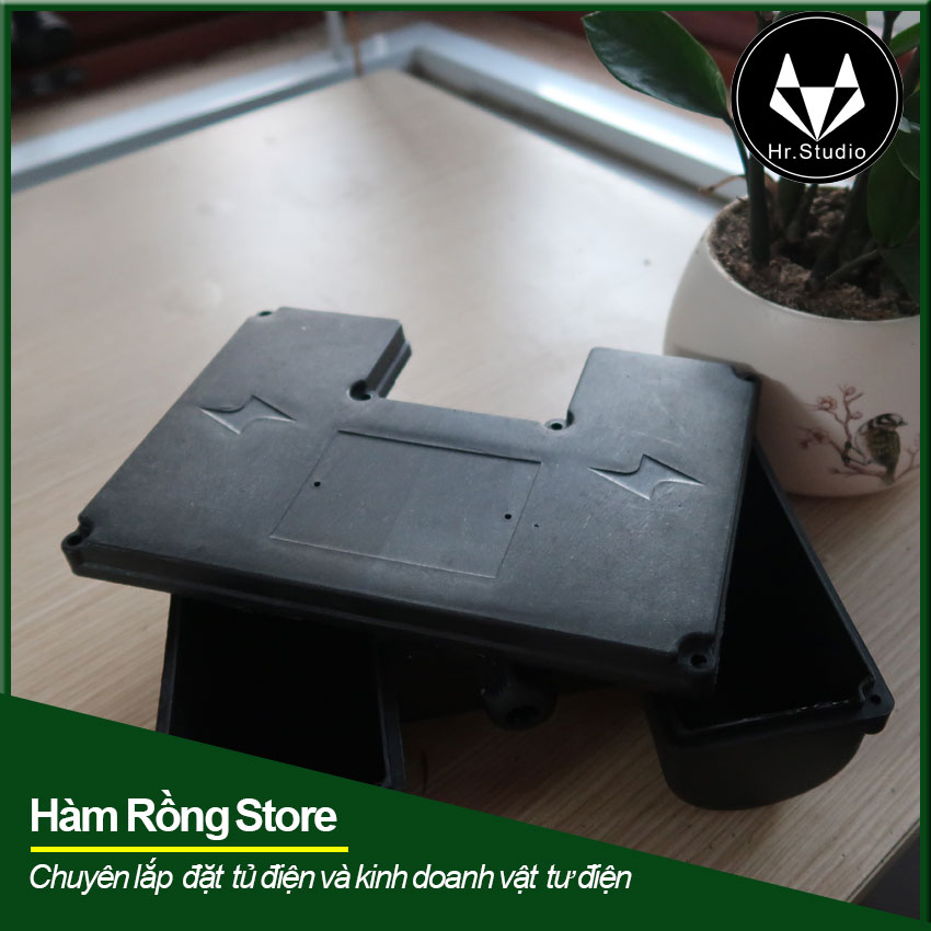 Vỏ hộp nhựa đen đựng tụ điện cho động cơ điện 1 pha từ 1.5 kw - 3 kw động cơ an phát, trường phát