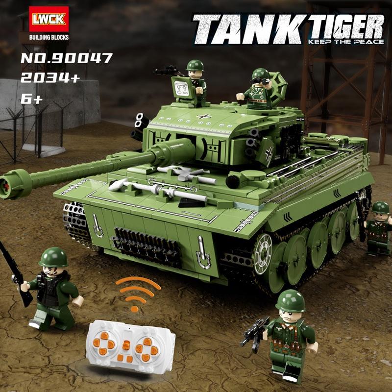 Đồ chơi Lắp ráp Xe Tăng Đức tiger I, Lewan 90047 Main battle tank, Xếp hình thông minh, Mô hình xe tăng 