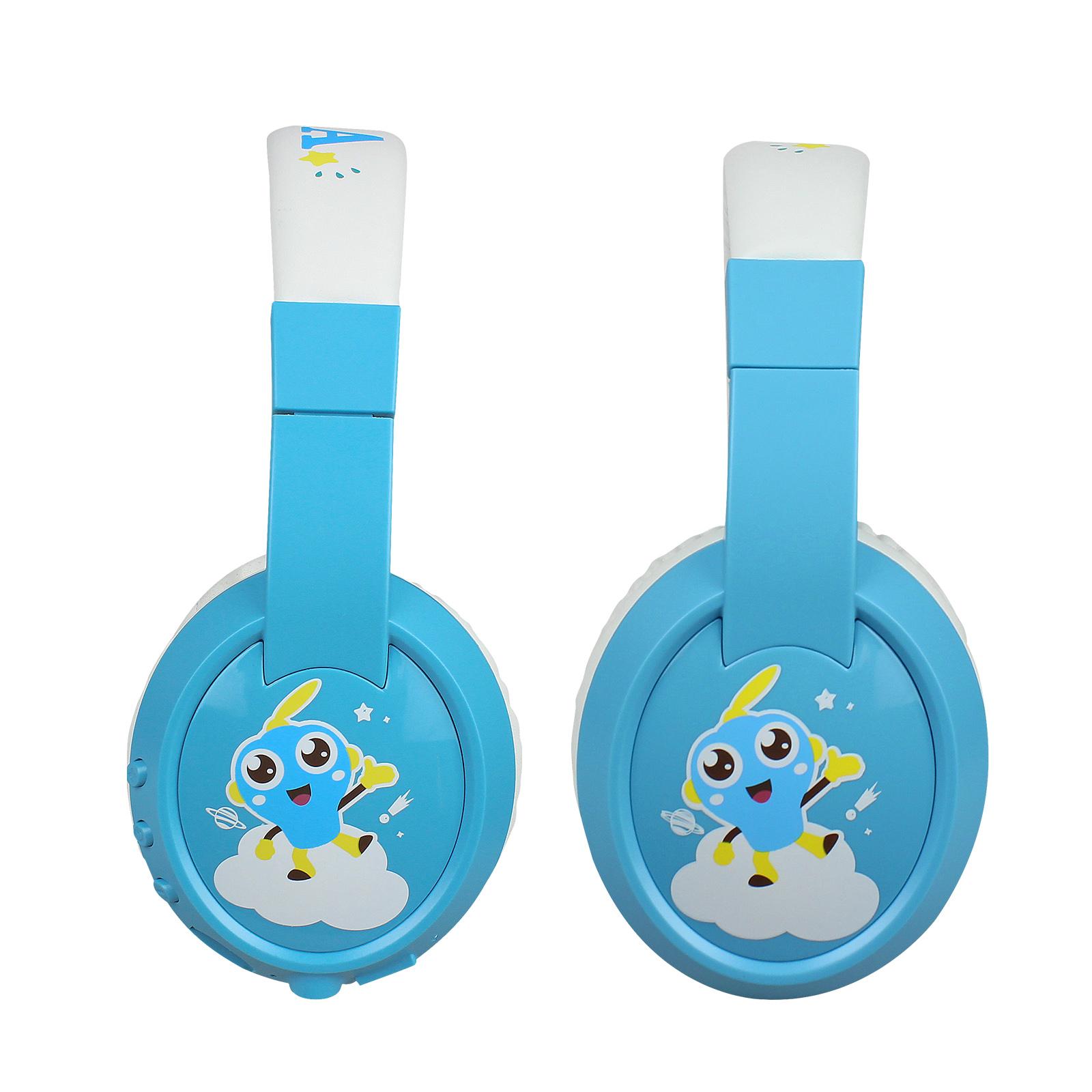 Tai nghe Bluetooth không dây dành cho trẻ em tích hợp micrô trên tai giới hạn âm lượng 85dB - Màu hồng