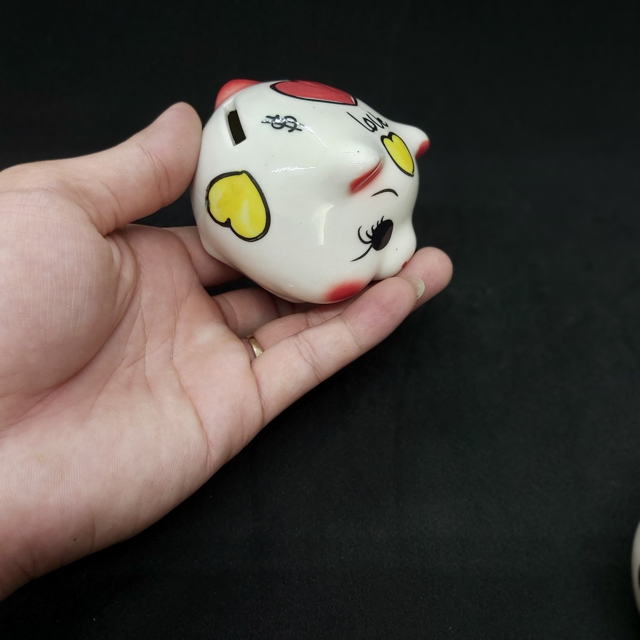 HEO ĐẤT Tiết Kiệm Gốm Men Sứ Bát Tràng cao cấp - Size MINI Màu TRẮNG SỮA, Heo Phong thủy Thu Hút Tài Lộc, May Mắn - Lợn Đất chưng bàn làm việc, bàn học, trang trí nội thất, giải hạn