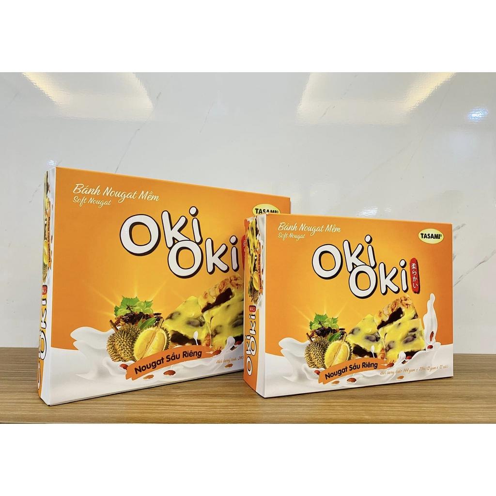 Bánh Nougat - Kẹo Hạnh Phúc Oki Oki Vị Sầu riêng Ngọt Nhẹ Tự Nhiên Mềm Dẻo Thơm Ngon (240g/Hộp)