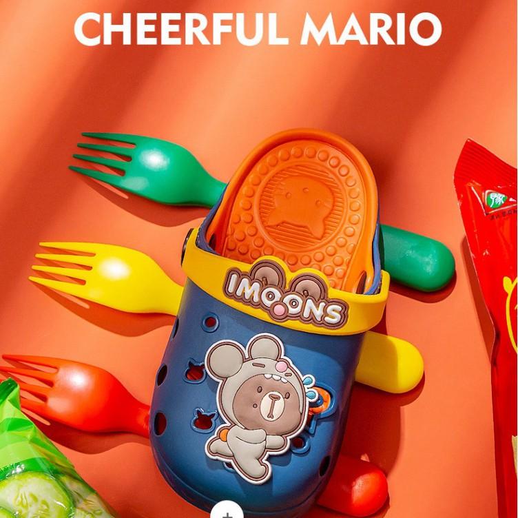 Dép Sục cho bé Cheerful Mario, sục cross cho bé trai bé gái siêu nhẹ chống trơn trượt