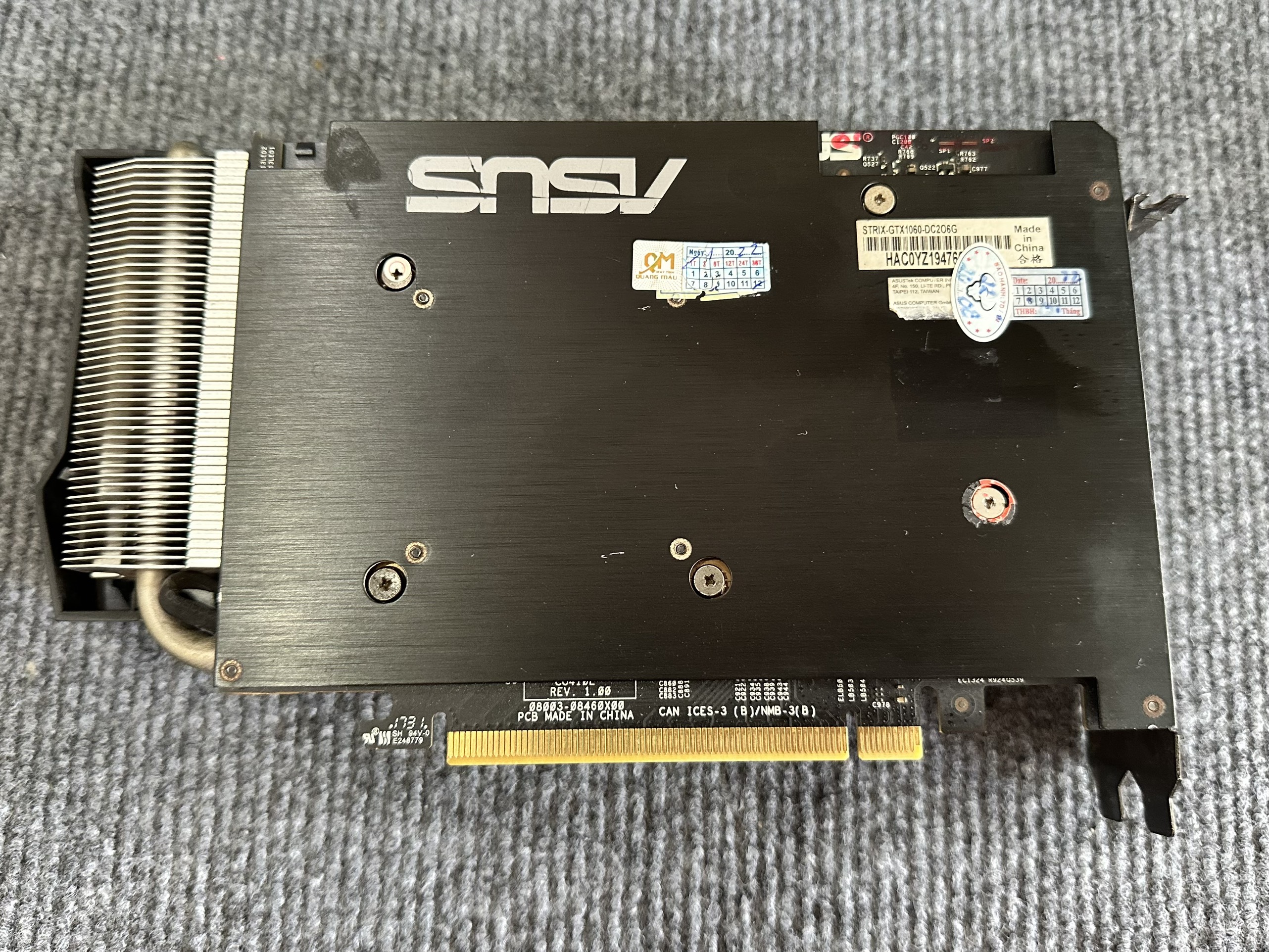 VGA ASUS Strix GeForce GTX 1060 OC 6GB GDDR5 (STRIX-GTX1060-DC2O6G)