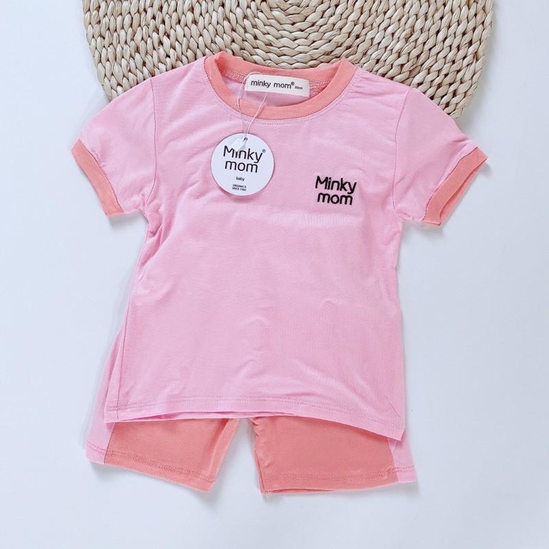 Bộ thun thêu ngực co giãn mềm mịn cho bé từ 7-25 kg