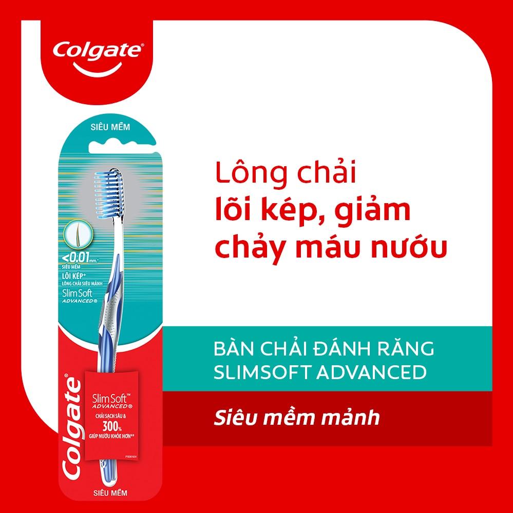 Bàn Chải Đánh Răng Colgate SlimSoft Advanced Siêu Mềm Mảnh Chăm Sóc Nướu