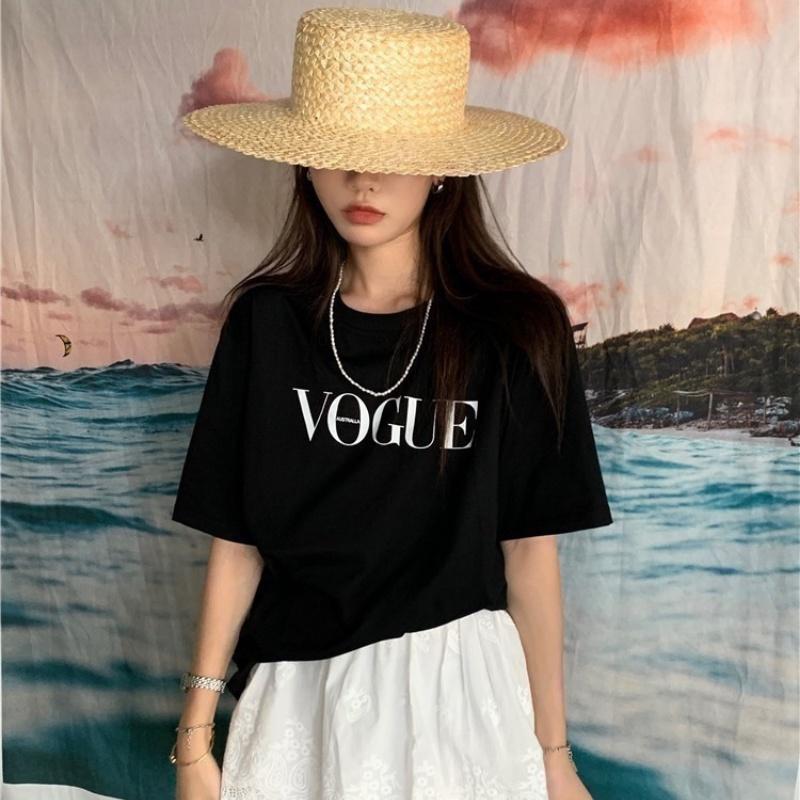 Áo phông nữ nam form rộng giấu quần unisex basic teen cổ tròn cotton oversize giá rẻ in style ulzzang VOGUE