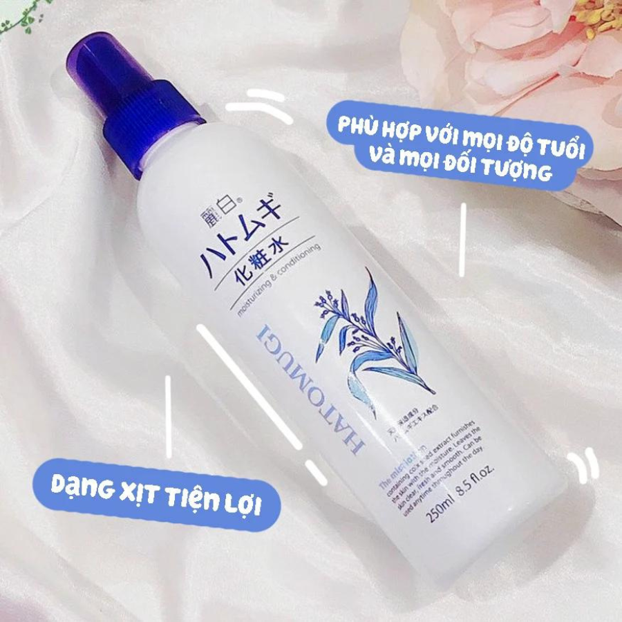 Xịt khoáng dưỡng ẩm và làm sáng da Hatomugi   Reihaku Hatomugi Mist Lotion 250ml