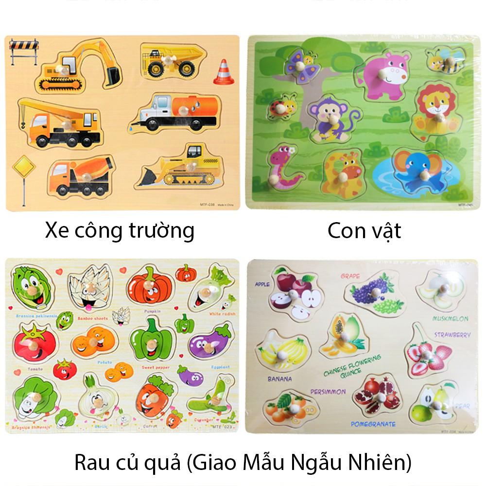 Combo 8 Bảng Núm Gỗ Cho Bé Size 20x30cm