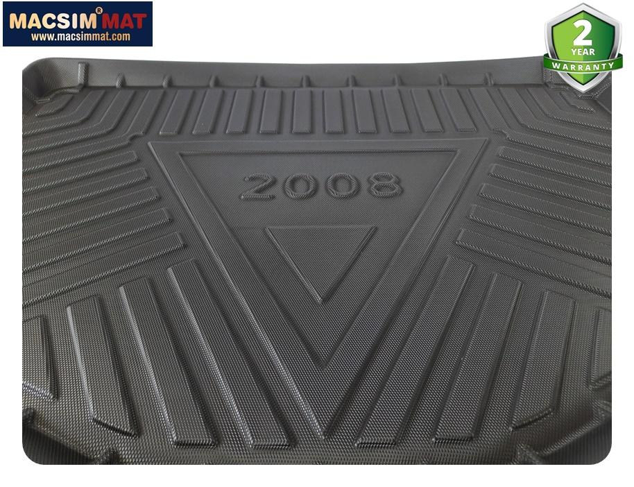 Thảm lót cốp Peugeot 2008 2014-nay nhãn hiệu Macsim chất liệu TPV cao cấp màu đen