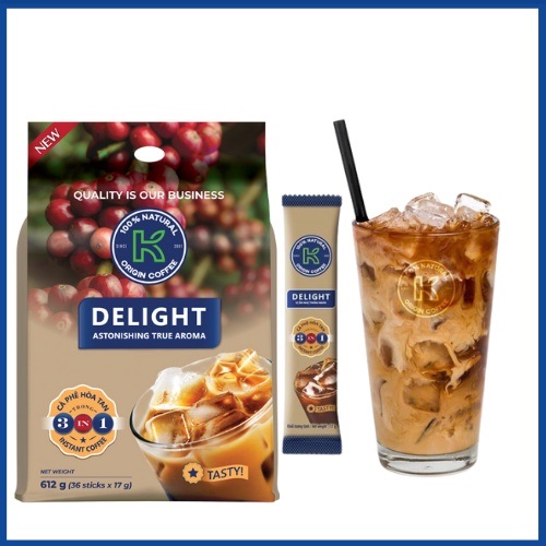 Cà Phê Hòa Tan K-Coffee Delight 3in1 (612g / Túi)