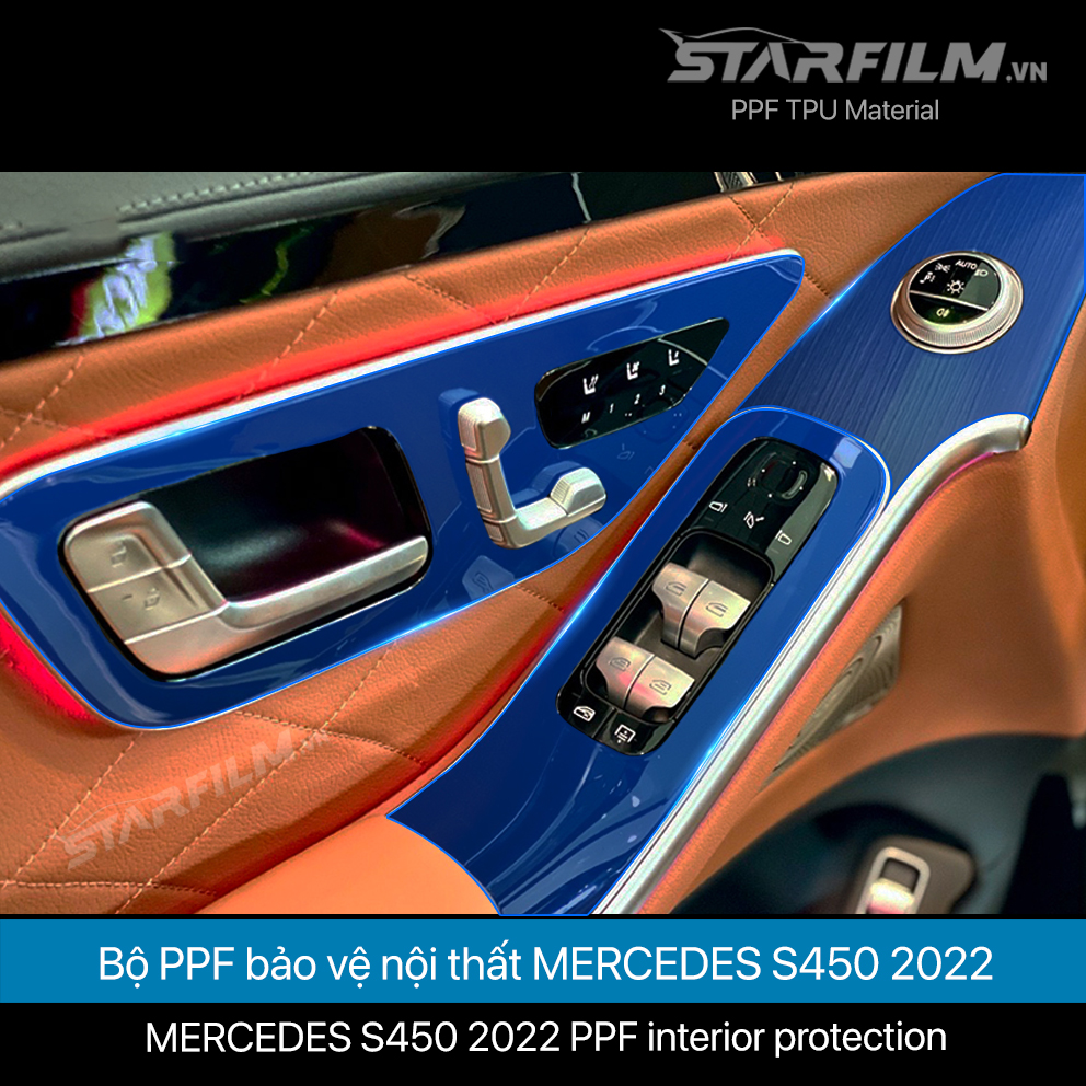 Hình ảnh Mercedes Benz S450 2022 PPF TPU chống xước tự hồi phục STARFILM