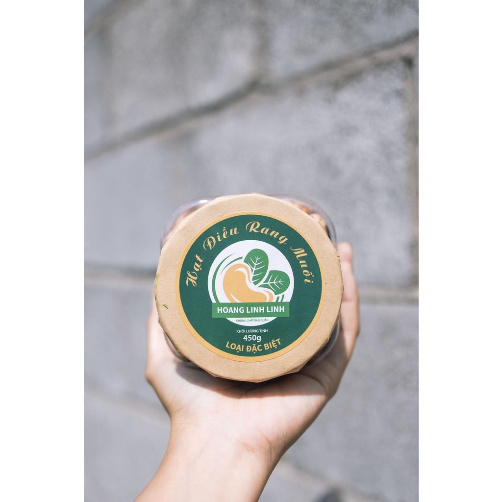 Hộp nắp giấy 500g Nguyên Hạt - Hạt điều Hoàng Linh Linh nhiều size thơm ngon giòn béo, rang mới hàng ngày