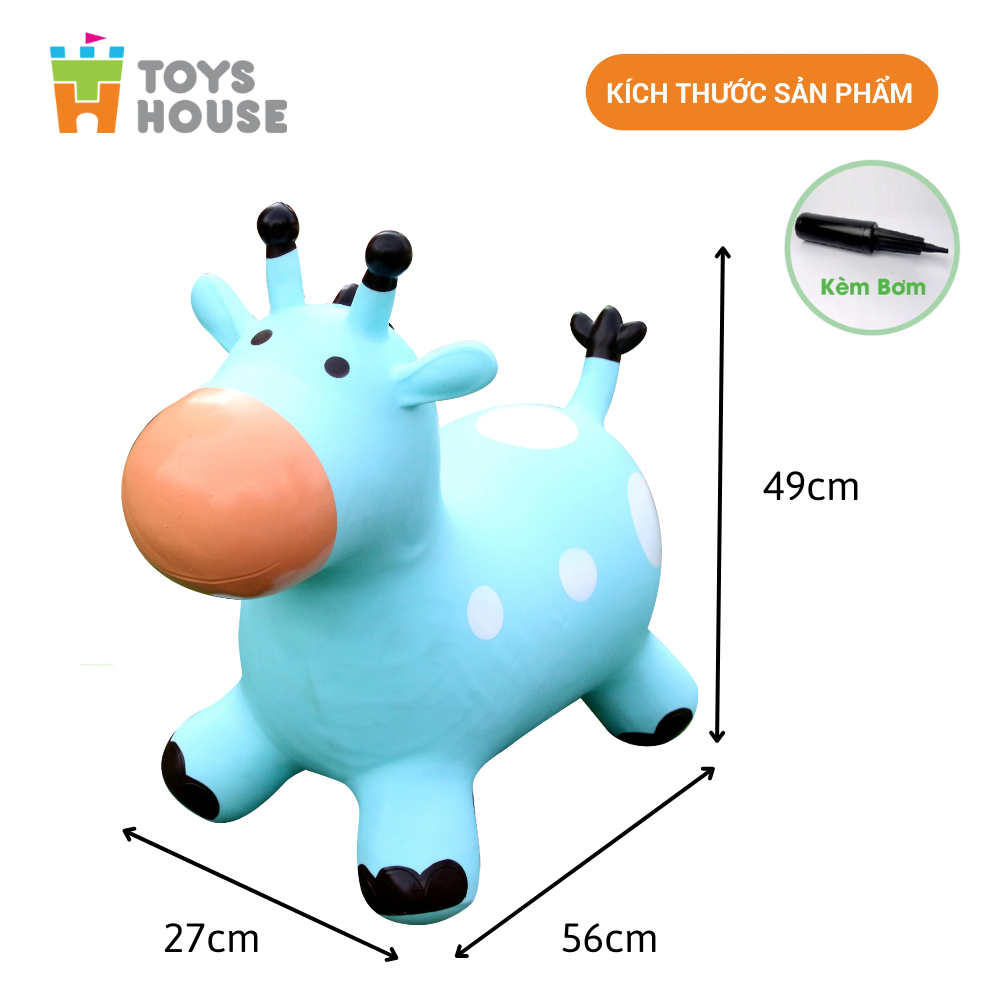 Thú nhún bơm hơi Toyshouse - Tiêu chuẩn xuất khẩu Mỹ và Châu Âu - Đồ chơi vận động cho bé từ 8 tháng