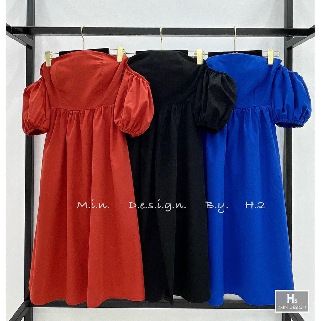Đầm trễ vai tay bèo dáng xòe (Có mút ngực) xinh xắn dự tiệc, dạo phố, đi biển