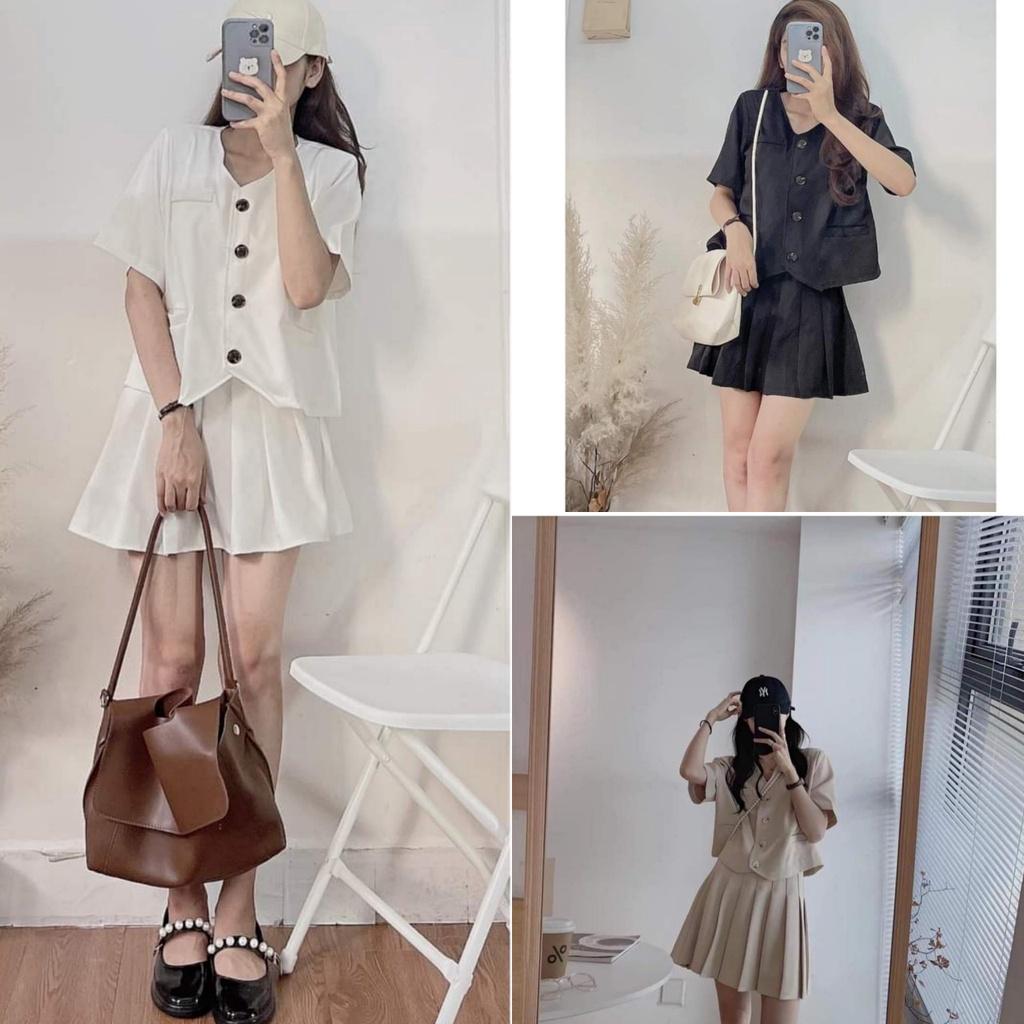 V94 đầm nữ váy nữ thiết kế 7 beautiful dáng xòe dài phối cổ sơ mi tơ phong  cách tiểu thư hàn quốc phù hợp đi học đi làm đi chơi