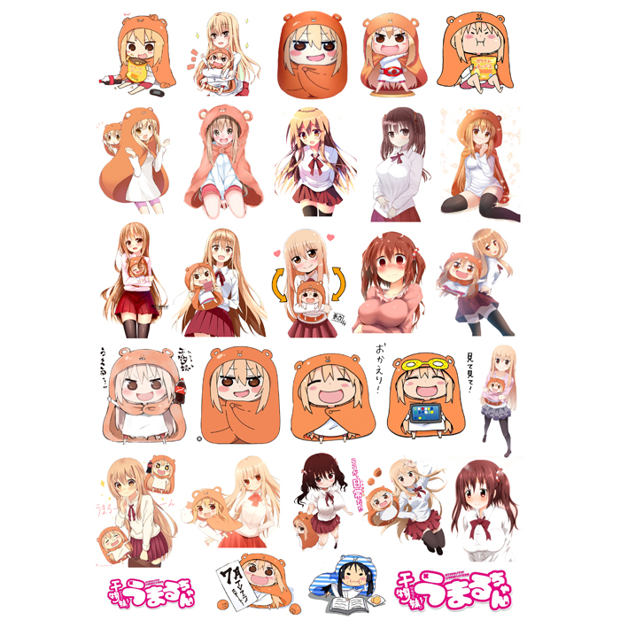 Sticker anime Himouto Umaru Chan (Combo 4 set sticker)