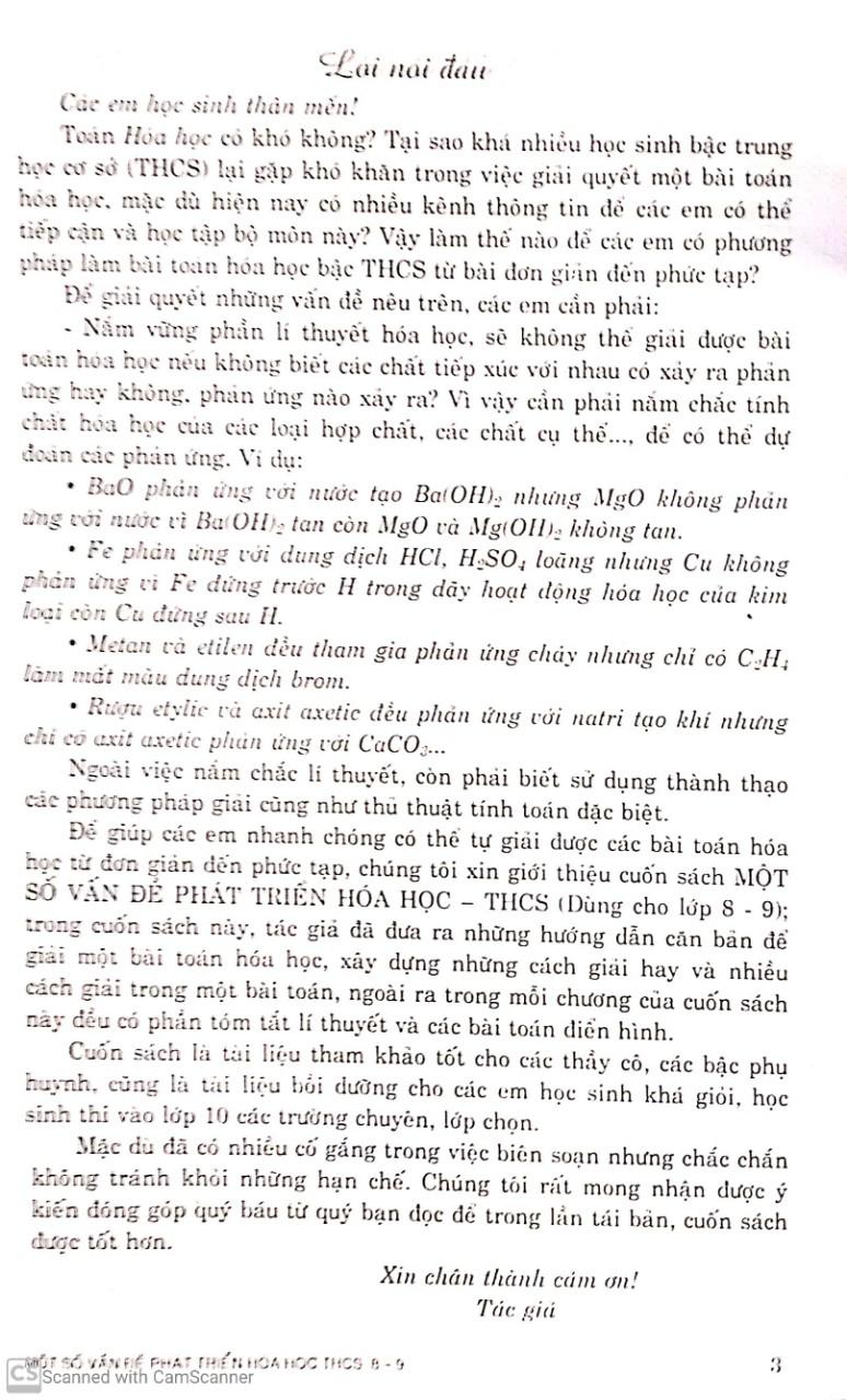 Một Số Vấn Đề Phát Triển Hóa Học Thcs 8-9 - ảnh 19