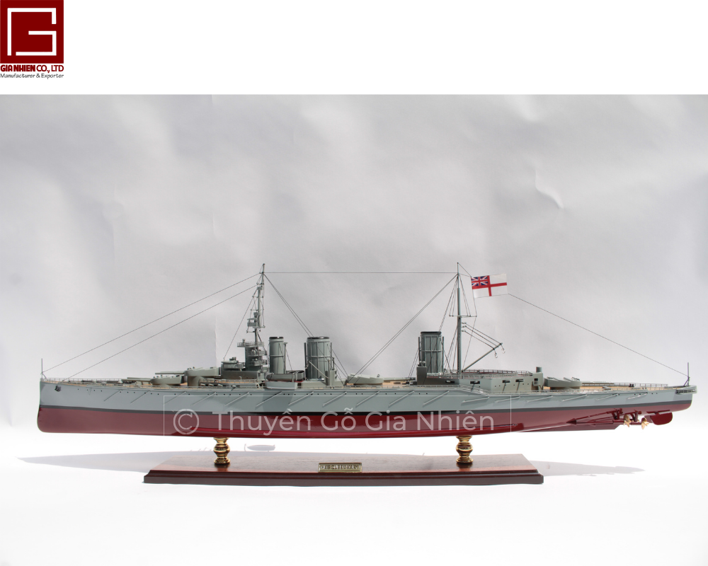 Mô Hình Thuyền Gỗ Trang Trí Phong Thủy Dạng Thuyền Chiến HMS QUEEN MARY Chính Hãng, Hàng Xuất Khẩu Chất Lượng Cao
