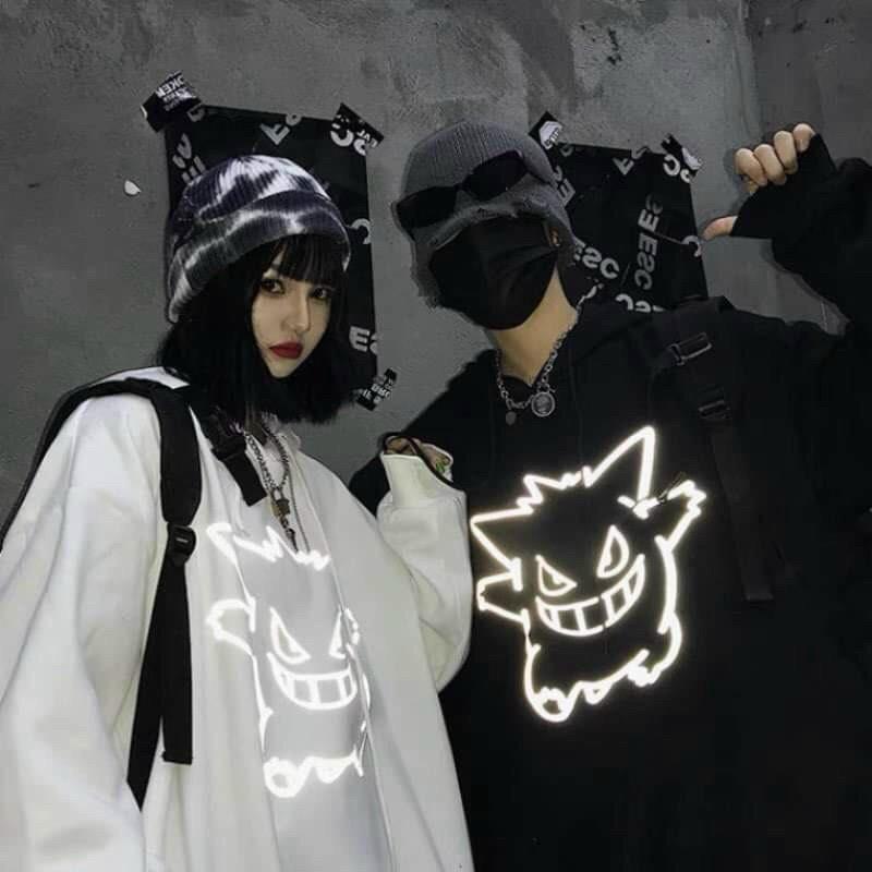 Áo hoodies sweater phản quang có mũ