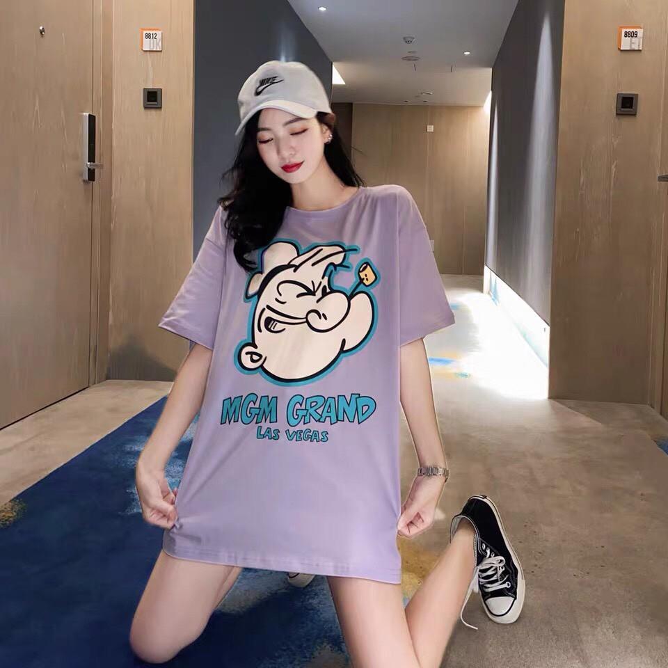 < FREESHIP > Áo thun nam nữ vải thun cotton mềm mịn thấm hút mồ hôi form 75kg ( POPEYE )