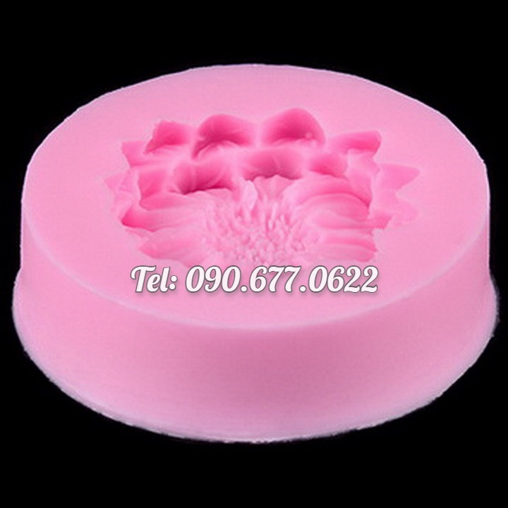 Khuôn silicone làm rau câu hoa cúc đơn 2 tầng - Mã số 1214